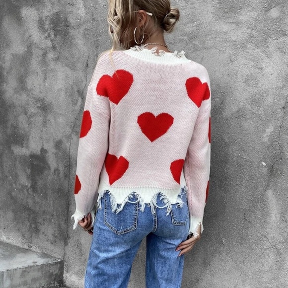 Super cute woman sweater heart ❤️ print brand new - Picture 7 of 8